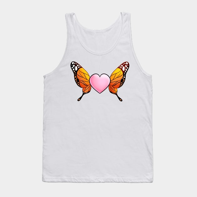 Butterfly Heart Tank Top by Elora0321